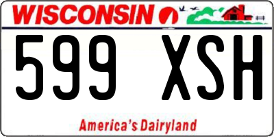 WI license plate 599XSH