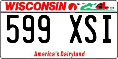 WI license plate 599XSI