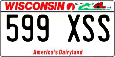WI license plate 599XSS