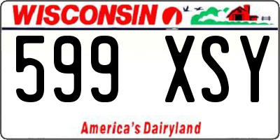 WI license plate 599XSY