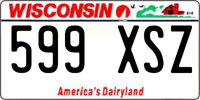 WI license plate 599XSZ