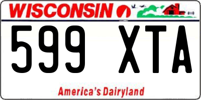 WI license plate 599XTA