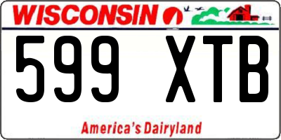 WI license plate 599XTB