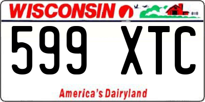 WI license plate 599XTC
