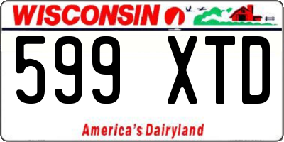 WI license plate 599XTD