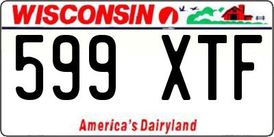WI license plate 599XTF