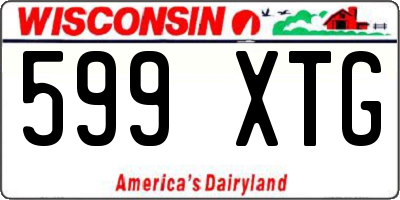 WI license plate 599XTG
