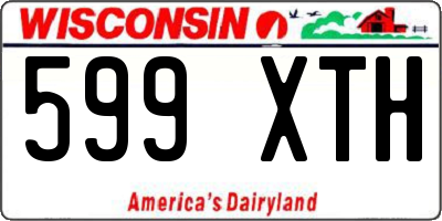 WI license plate 599XTH