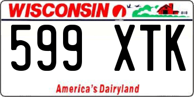 WI license plate 599XTK