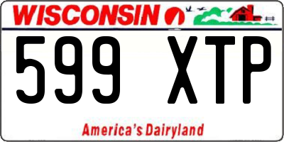 WI license plate 599XTP