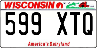 WI license plate 599XTQ