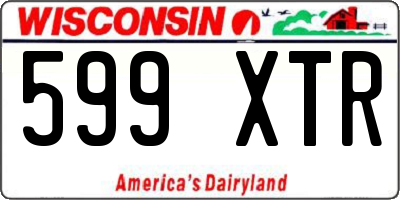 WI license plate 599XTR