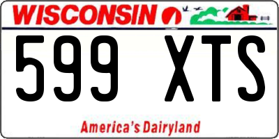 WI license plate 599XTS
