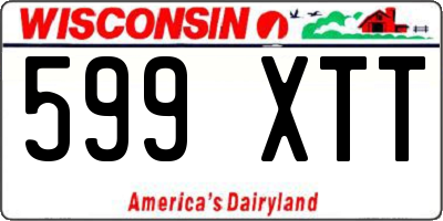 WI license plate 599XTT