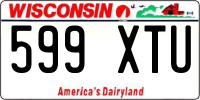 WI license plate 599XTU
