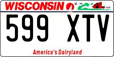 WI license plate 599XTV