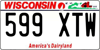 WI license plate 599XTW