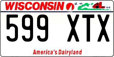 WI license plate 599XTX