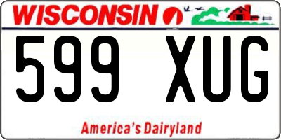 WI license plate 599XUG