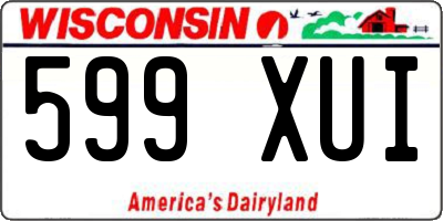 WI license plate 599XUI