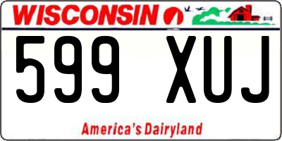 WI license plate 599XUJ