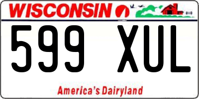 WI license plate 599XUL