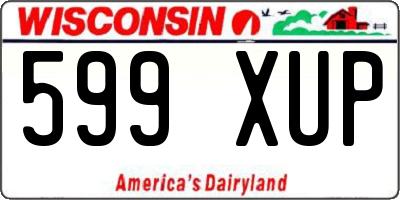 WI license plate 599XUP