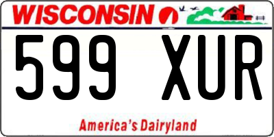 WI license plate 599XUR