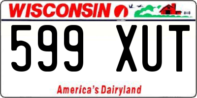 WI license plate 599XUT