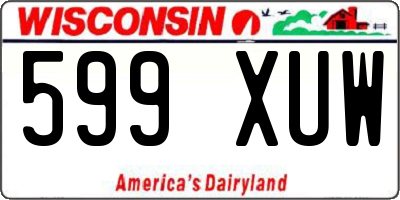 WI license plate 599XUW
