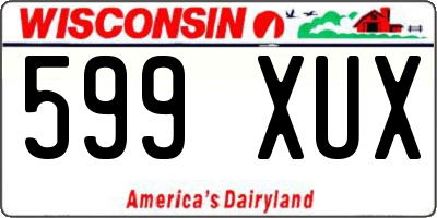 WI license plate 599XUX