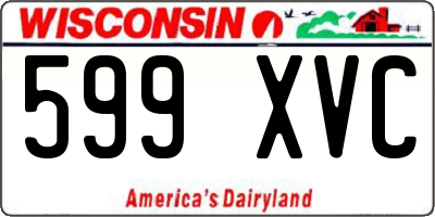 WI license plate 599XVC