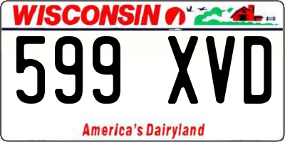 WI license plate 599XVD