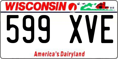 WI license plate 599XVE