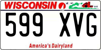 WI license plate 599XVG