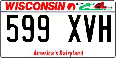 WI license plate 599XVH