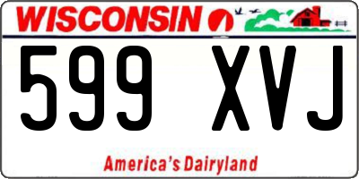 WI license plate 599XVJ