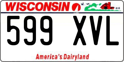 WI license plate 599XVL