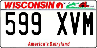WI license plate 599XVM