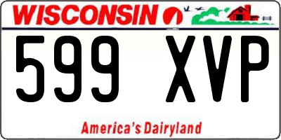 WI license plate 599XVP