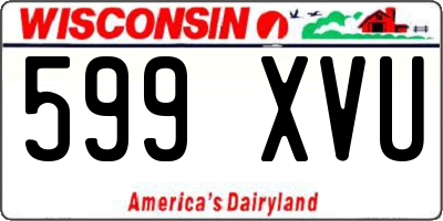 WI license plate 599XVU