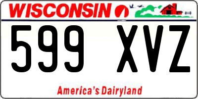 WI license plate 599XVZ