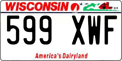 WI license plate 599XWF
