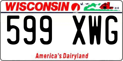 WI license plate 599XWG