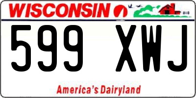 WI license plate 599XWJ