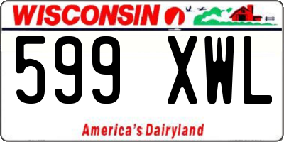 WI license plate 599XWL