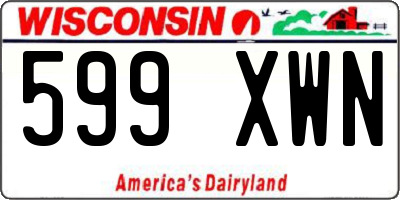 WI license plate 599XWN