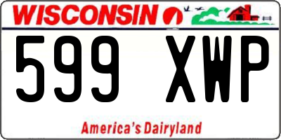 WI license plate 599XWP