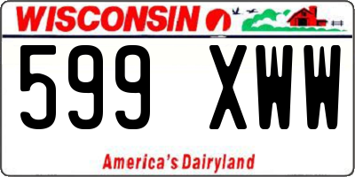 WI license plate 599XWW
