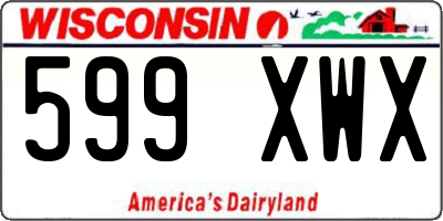 WI license plate 599XWX